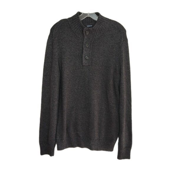 American Eagle Outfitters Other - American Eagle 1/4-Button Sweater Men's M Gray Pullover Seriously Soft Long Slvs